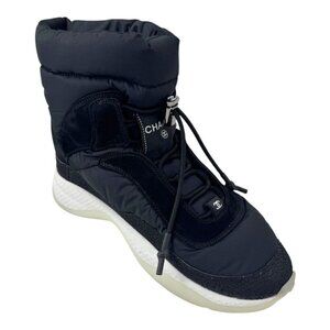 Chanel Snow Boots – Coco Neige 2021/2022 Nylon Suede Black EU 38